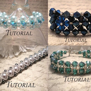 DIY Bundle of 12 PDF Tutorials: Right Angle Weave Bracelets and Rings, Save 30%, Instant Download image 3