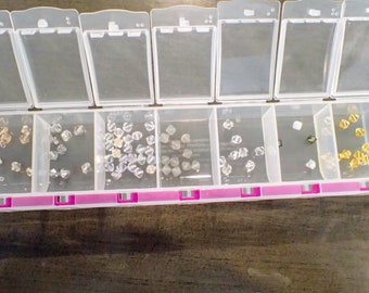 Lot of Assorted 6mm Whites and Yellows Swarovski Crystal Bicones