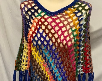 The Magic Scrap Crochet Poncho PATTERN #1
