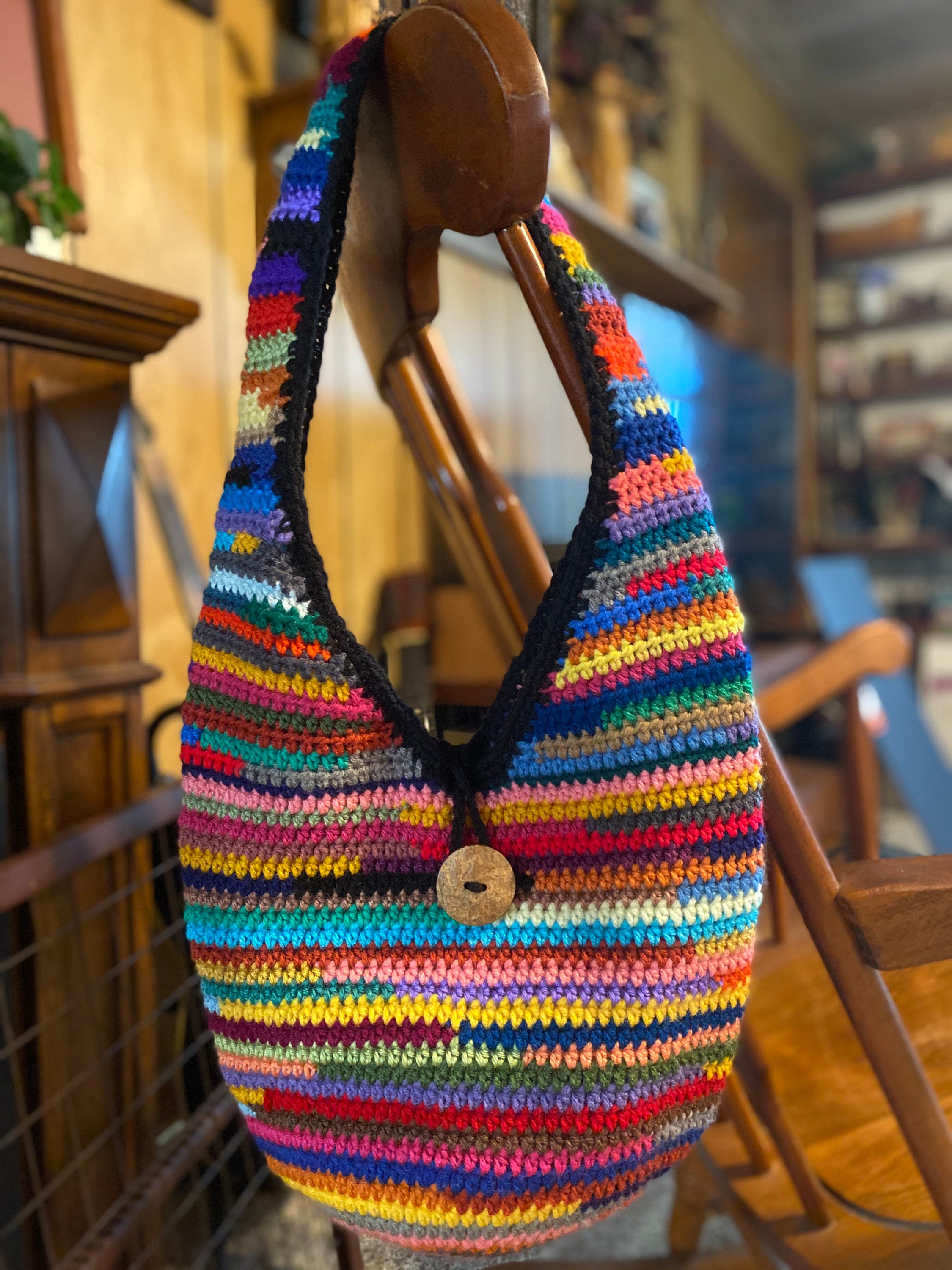 31 Crochet Sling Bags with Crossbody Bags, Tote Bags, and Keychain Styles 8 The Magic Scrap Crochet Sling Bag Pattern #6 (available