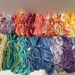 Cotton Scrap Yarn in Solids or Multi, Variegated, Prints, for Crafts Knitting Crochet Weaving Yarn Art, Scrap Yarn Projects, Kids Crafts