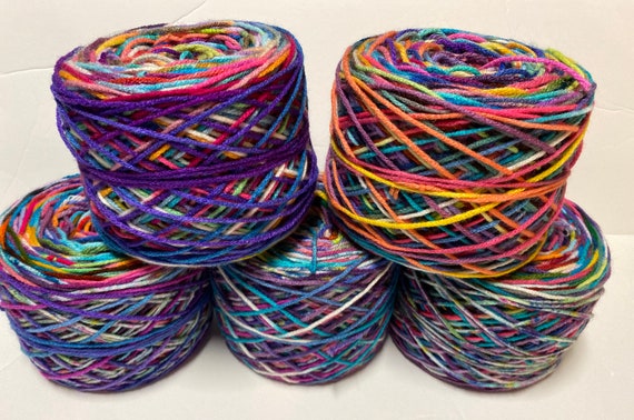 Mini Yarn Cakes 9 1oz 28g 100% Acrylic Yarn Bee Rainbow 