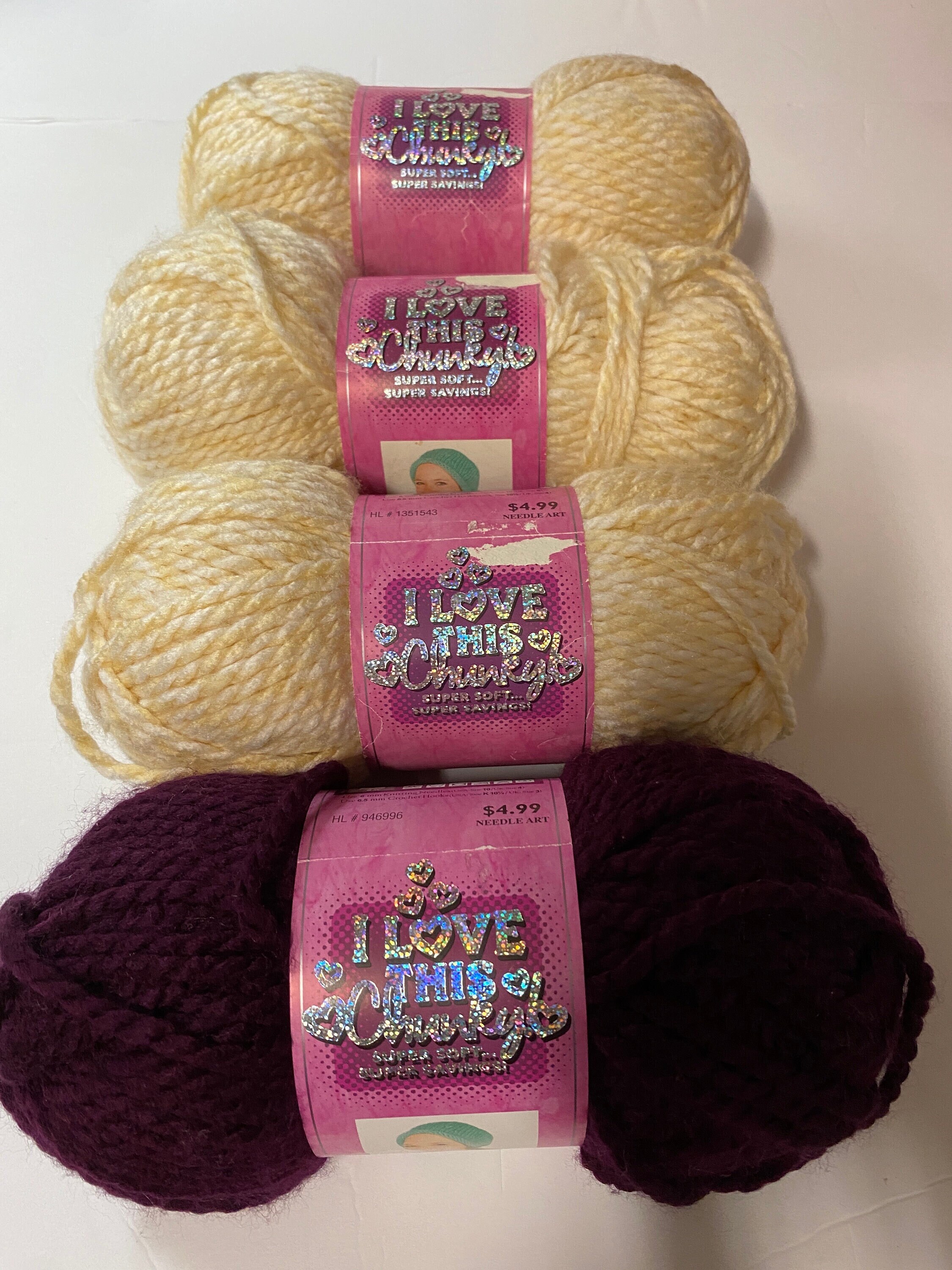 Yarn Bee Soft & Sleek Chunky Yarn Various Colors New! Price Per Skein
