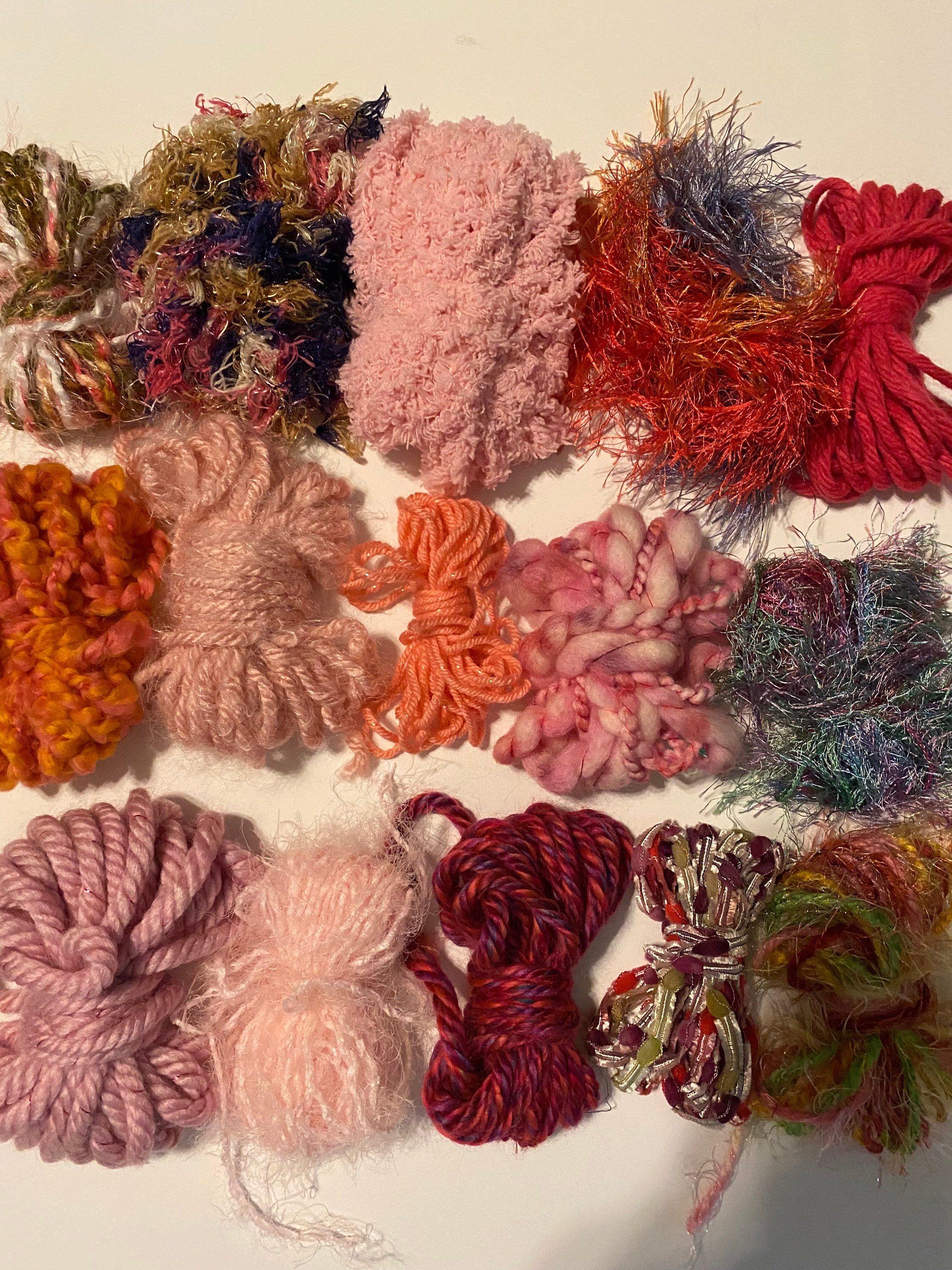 Specialty Scrap Yarn 3.5oz/100g in anything Pink for Crafts Etsy