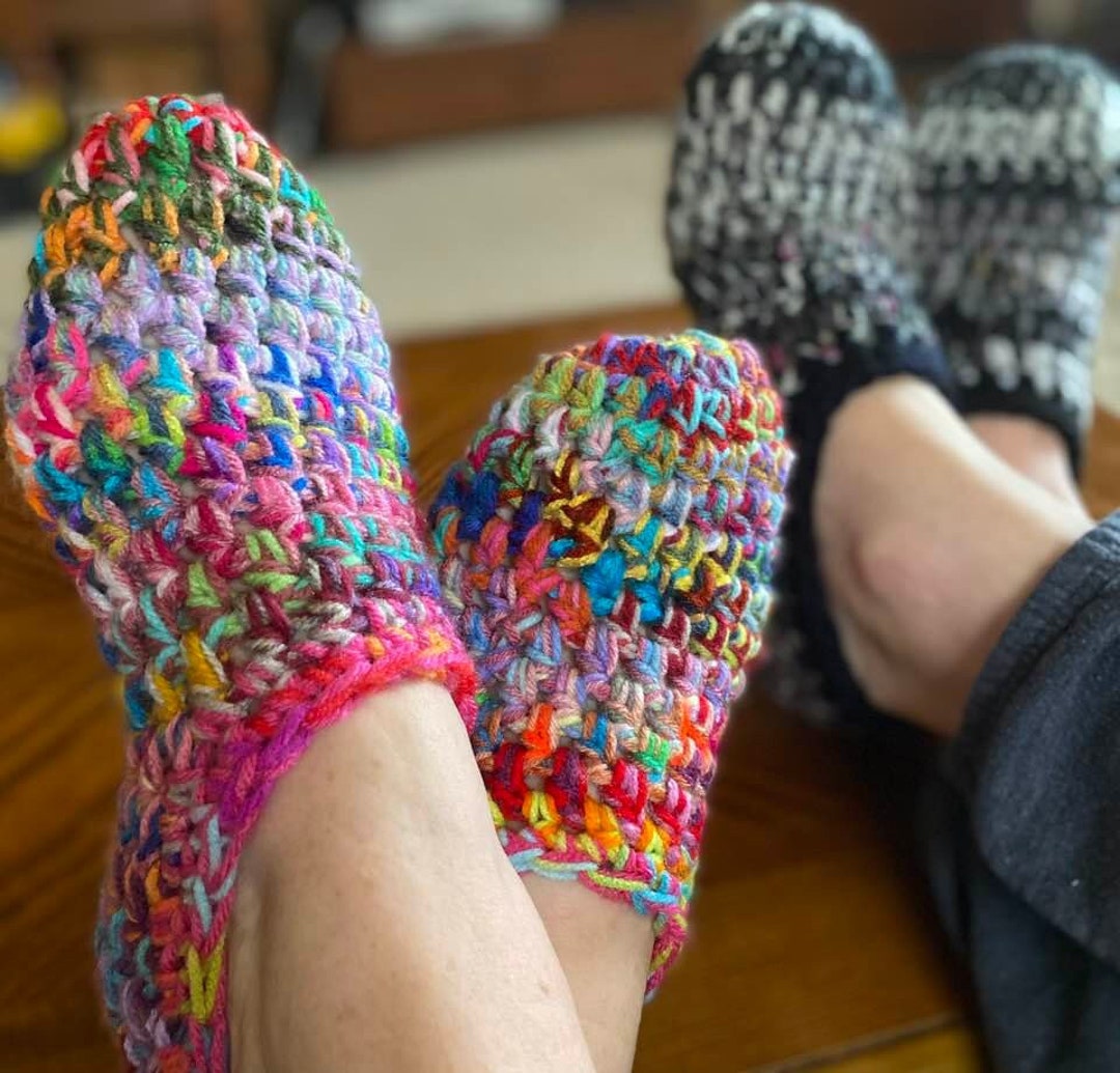 Slipper Socks Pattern One Piece Slipper Pattern Buy Happy Scrappy