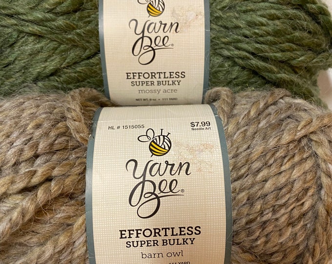 Yarn Bee Effortless 6 Oz/111 Yds 100 Acrylic Super Bulky 6 Etsy