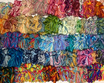 Acrylic Scrap Yarn in Multi, Variegated, Prints, for Crafts, Knitting, Crochet, Weaving, Scrap Yarn Projects