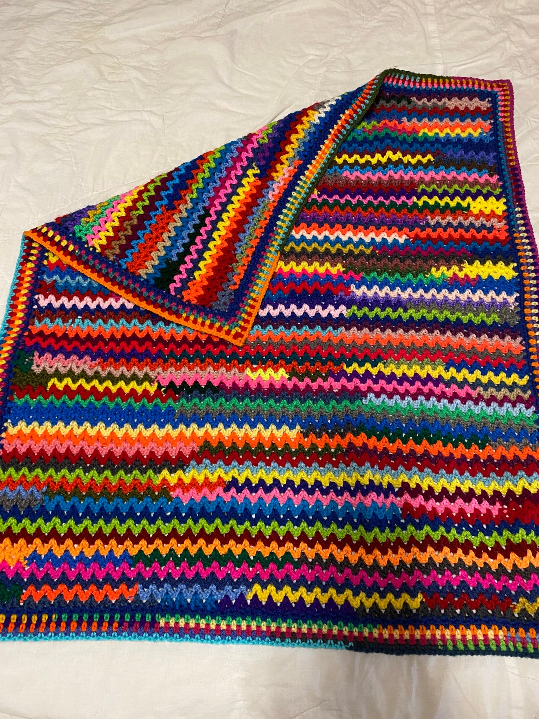 The Magic Scrap Crochet V-stitch Blanket PATTERN #3 (available for