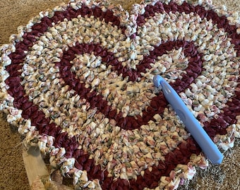 Crochet Heart ORIGINAL Rag Rug Pattern