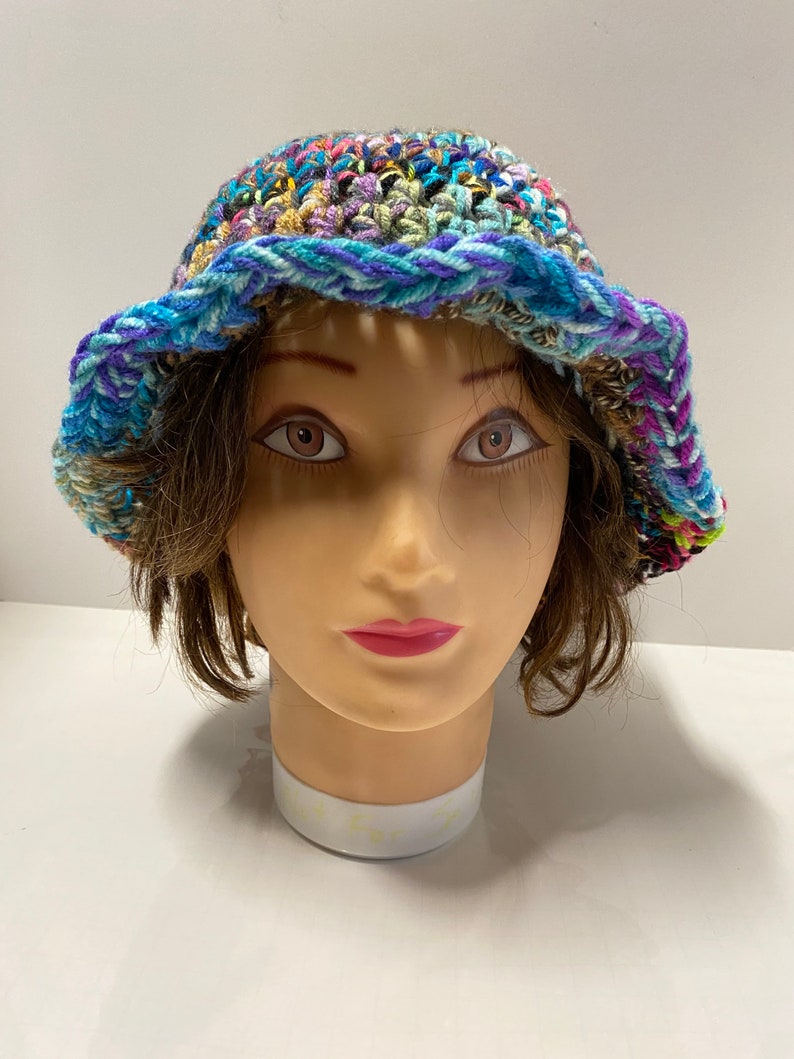 The Chunky Scrappy Crochet Bucket Hat PATTERN 14 available for free, details below image 9