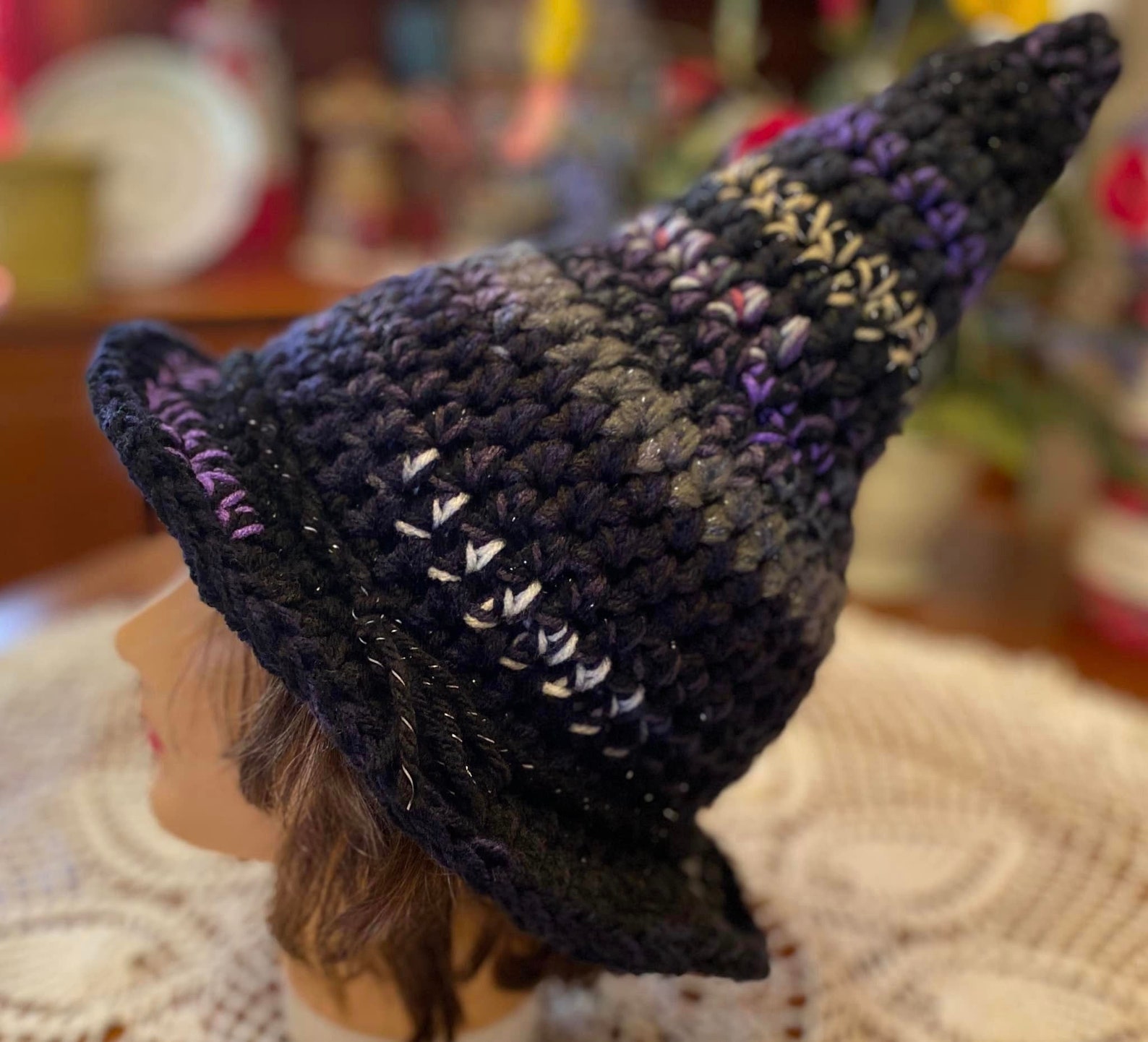 Crochet PATTERN to Make A Witch Warlock Wizard Hat in Scrap - Etsy