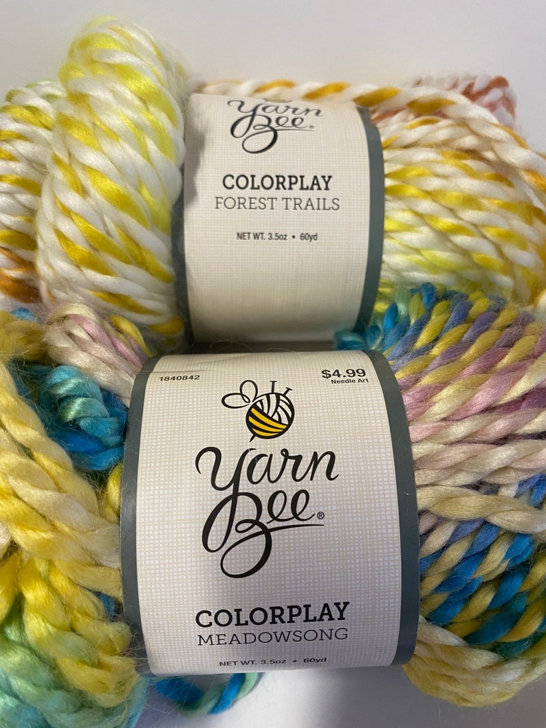 Yarn Bee Colorplay 3.5oz 60 Yds 100 Acrylic Etsy