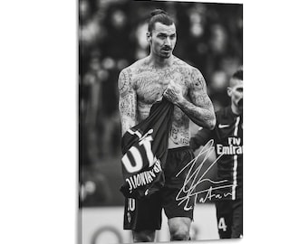 Plakat artystyczny Zlatana Ibrahimovicia, czarno-biały, obraz ścienny, plakat na płótnie, dzieła sztuki, dekoracja sypialni i salonu