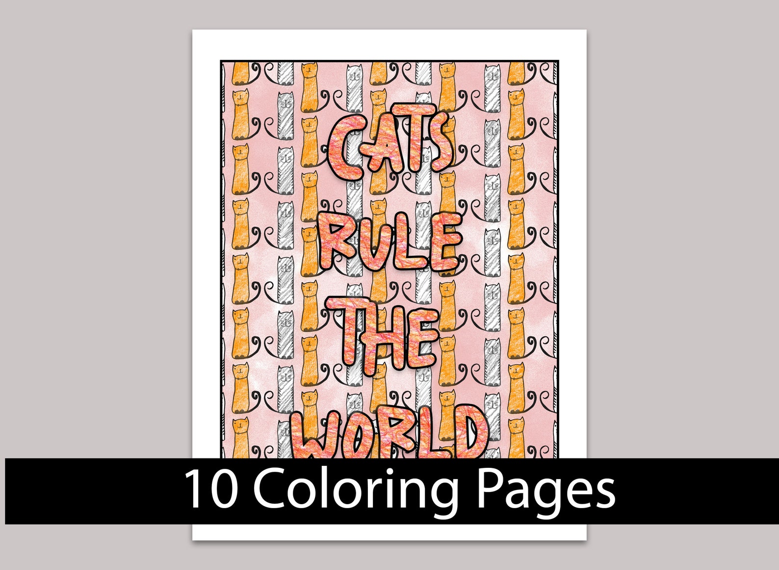 10 Aesthetic Cat Coloring Pages for Cat Lovers to Unwind and Unleash Creativity