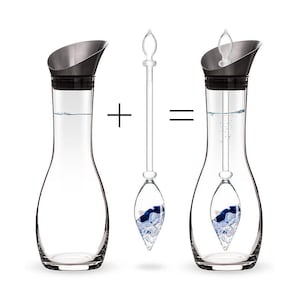 Conjunto de Decantador de Água de Cristal | Jarra de Vidro com Gema de Sodalita Balance de 1,3L