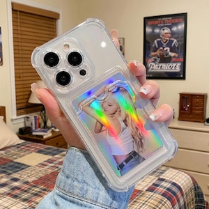 Clear iPhone Case with Card Holder – Shockproof, Transparent TPU Cover