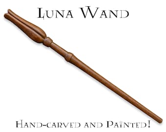 Hand-carved Luna Wand