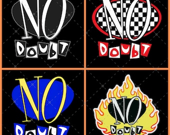 Diseño de camiseta PNG de la banda de rock No Doubt (descarga digital)
