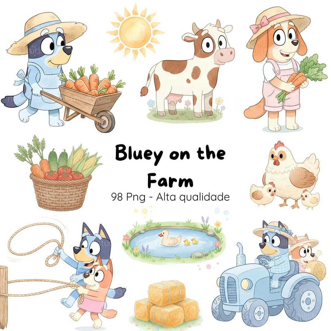 Bluey Farm Theme Kit Characters Barn And Animals Bluey Farm Farm 