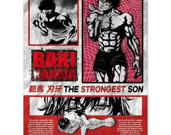 Baki Hanma Anime Poster | Der stärkste Sohn Gym Motivation Wandkunst 18x24″
