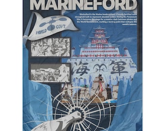 Reisen durch Anime: Marineford – One Piece Poster 18x24”