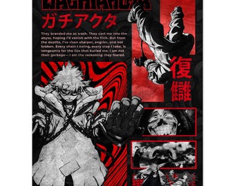 Gachiakuata – Rudo & Revenge Anime Poster 45x60 cm