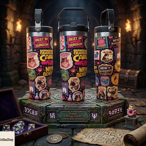 Dungeon Crawler Carl 30oz Tumbler, Funny Princess Donut Mug, Mongo Inspired Stainless Steel Cup, Reader Achievement Gift, Fantasy Book Lover