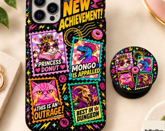 Dungeon Crawler Carl Phone Case and Grip, Princess Donut Mongo iPhone Cover, New Achievement LitRPG Book Lover Gift