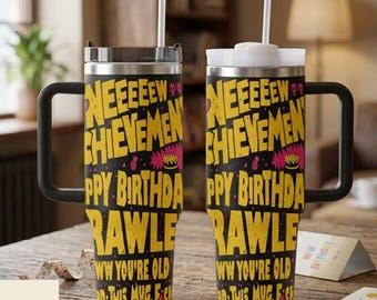 New Achievement Tumbler 40oz, Funny Dungeon Crawler Tumbler, Party Gift Tumbler, Fantasy Lovers, Birthday Unique Mug, Gag Gift for Friend