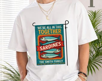Showcasing Sardine Shirt, Fisherman Aesthetic, Tinned Fish Shirt, Beach Shirt, Sardines Portugal Tshirt, Preppy Summer