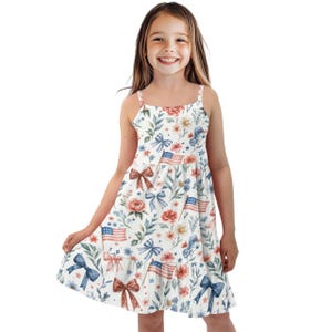 white christmas dresses Tween Dresses |Bright Floral Mason Dress | Katie J NYC main image 0