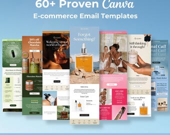 60+ Canva Proven Email Marketing Templates for eCommerce Brands, Shopify, Klaviyo, Omnisend, Newsletter Email Templates