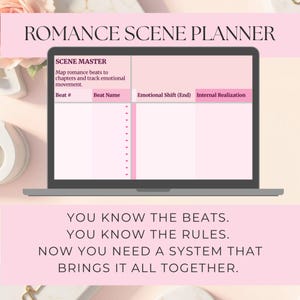 Planificador de escenas románticas / Hoja de trabajo de escritura (Descarga digital)