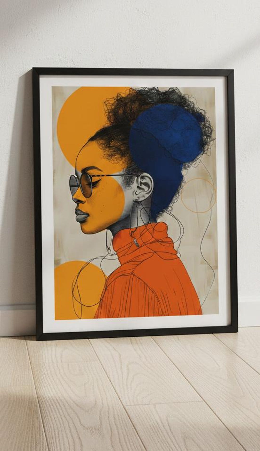 Modern Abstract Woman Portrait Wall Art Printable Poster (8x12), (12x18 ...