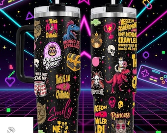 Personalized This Is An Outrage 40oz Tumbler, New Achievement Donut And Mongo Tumbler, Dungeon Crawler Carl Stainless, Bookish, Fantasy Book