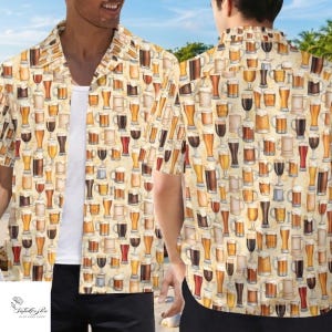 Beer Hawaiian Shirt, Funny Beer Aloha Shirt, Mens Summer Button Up, Tropical Party Shirt, Beach Vacation Shirt, Shirt for Mens
