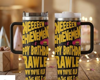 Dungeon Crawler Carl Tumbler 40oz, New Achievement Birthday Tumbler, Gift For Fantasy SciFi Book Lovers, Birthday Gift for Crawlers