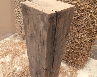 Barn Beam Side Table, Barnwood Side Table, Rustic Wood Stand, Rustic Beam Side Table, Display Table, Plant Stand, End Table