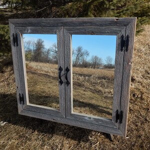 Made To Order -  Recessed Barnwood Double Door Medicine Cabinet, Two Door Medicine Cabinet, Barnwood Medicine Cabinet,Surface Mount Cabinet