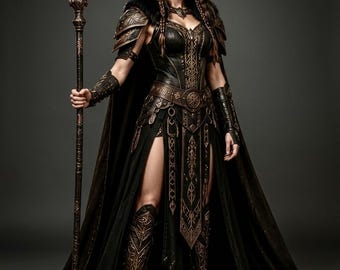 Viking Faux Fur Cloak Medieval Faux Leather Tunic Outfit Nordic Cosplay Armor Set Gothic Mantle Vegvisir Brooch LARP Costume