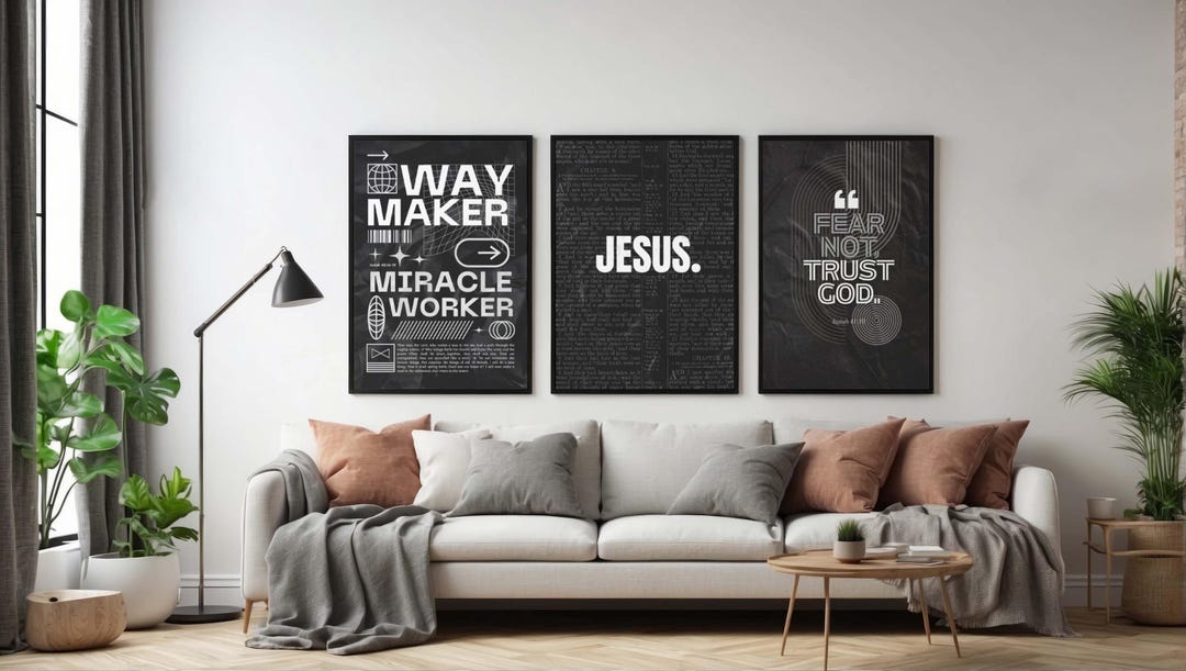 Way Maker Jesus Way Maker, Jesus, Isaiah Wall Art, Christian Home Decor, Bible Verse ...