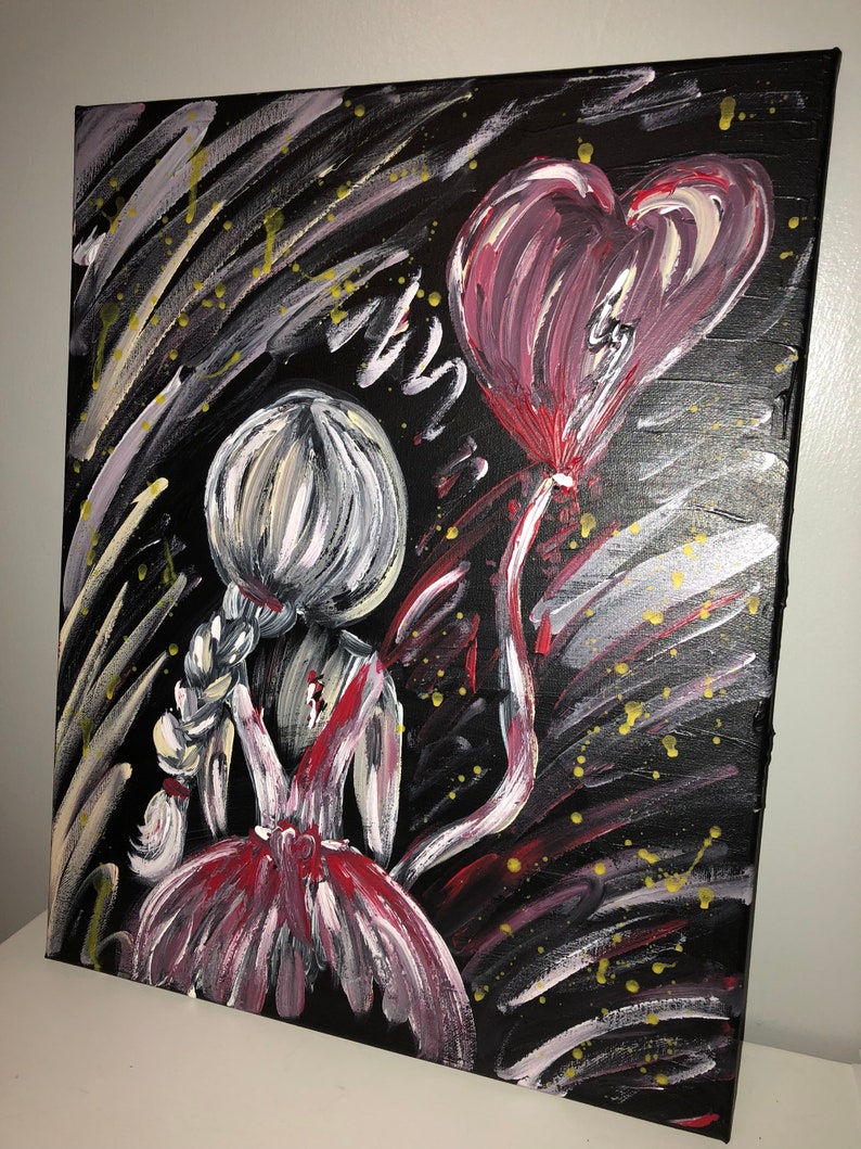 Broken Heart Exposed Acrylic Painting | Etsy