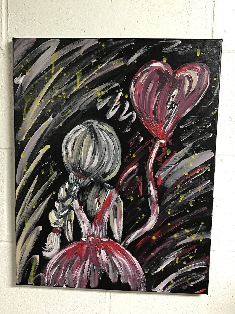 Broken Heart Exposed Acrylic Painting | Etsy