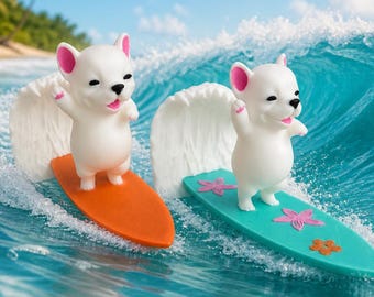 Chill Dog Surfing Figurine – Viral Meme-inspirerad Pibble-leksak