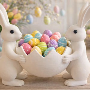 Könnte beinhalten: Ein Set aus drei Keramikbechern mit gesprenkelter, matter Oberfläche. Jeder Becher hat eine andere Farbe: Hellblau, Creme und Grau. Die Becher haben ein schlichtes, modernes Design und einen bequemen Griff.