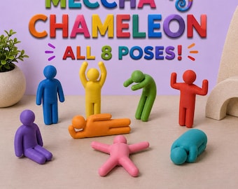 Hide and Seek Mini Figures, 8 Pose, Personalized Color, Gamer Desk Decor