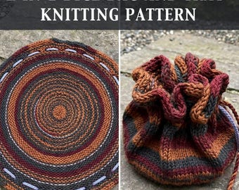 2 in 1 Dice Bag & Dice Tray Knitting Pattern PDF |RPG TTRPG Gaming Drawstring Pouch| Easy Lay Flat Bag Knit| Gift for Him| Digital Download