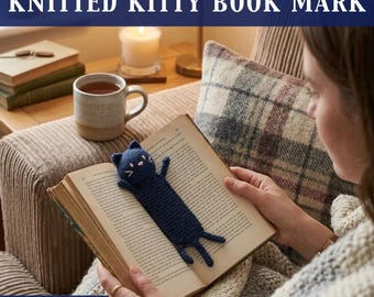 Easy Kitty Bookmark Knit Pattern |Cat DIY |Animal knitting Goodies |Gift for Book Toker Introverted| Custom Plushie| PDF Download
