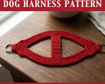 Crochet Dog Harness Pattern PDF, Small Dog Gift Crochet, Puppy Harness DIY, Pet Walking Harness Pattern, Beginners Friendly,Digital Download