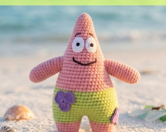 Pink Starfish Crochet Pattern PDF, Kawaii Starfish Amigurumi,Ocean Plush Crochet Toy, Sea Creature Plush,DIY Crochet Gift,Cute Plush Pattern